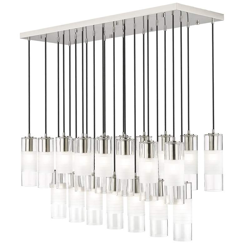 Image 1 Alton by Z-Lite Brushed Nickel 23 Light Linear Chandelier