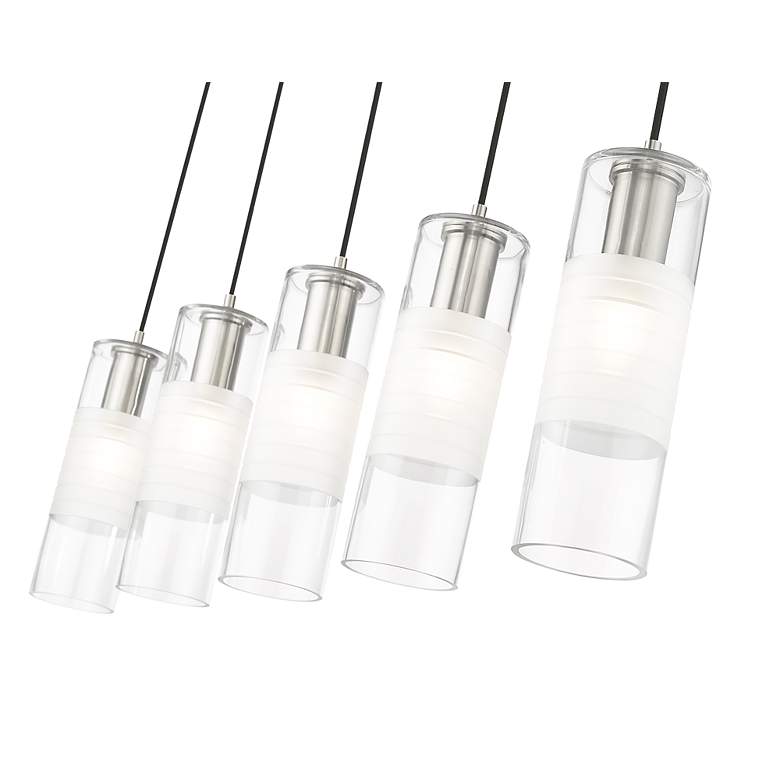 Image 6 Alton by Z-Lite Brushed Nickel 5 Light Linear Chandelier more views