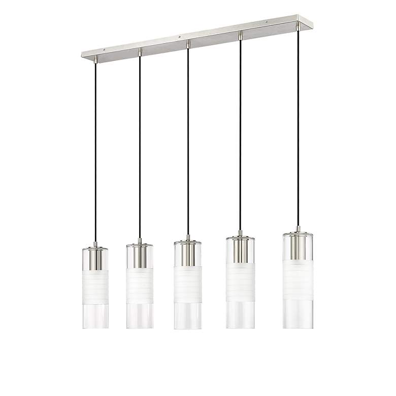 Image 7 Alton by Z-Lite Brushed Nickel 5 Light Linear Chandelier more views