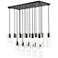 Alton by Z-Lite Matte Black 17 Light Linear Chandelier
