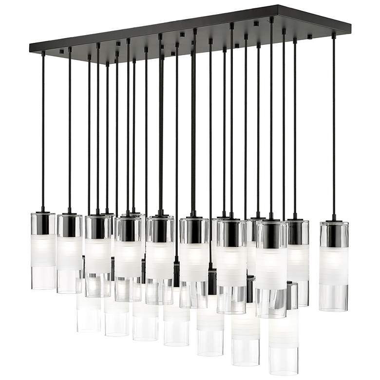 Image 1 Alton by Z-Lite Matte Black 23 Light Linear Chandelier