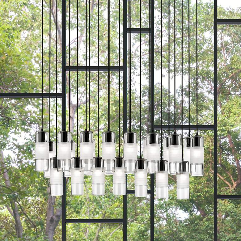Image 1 Alton by Z-Lite Matte Black 23 Light Linear Chandelier