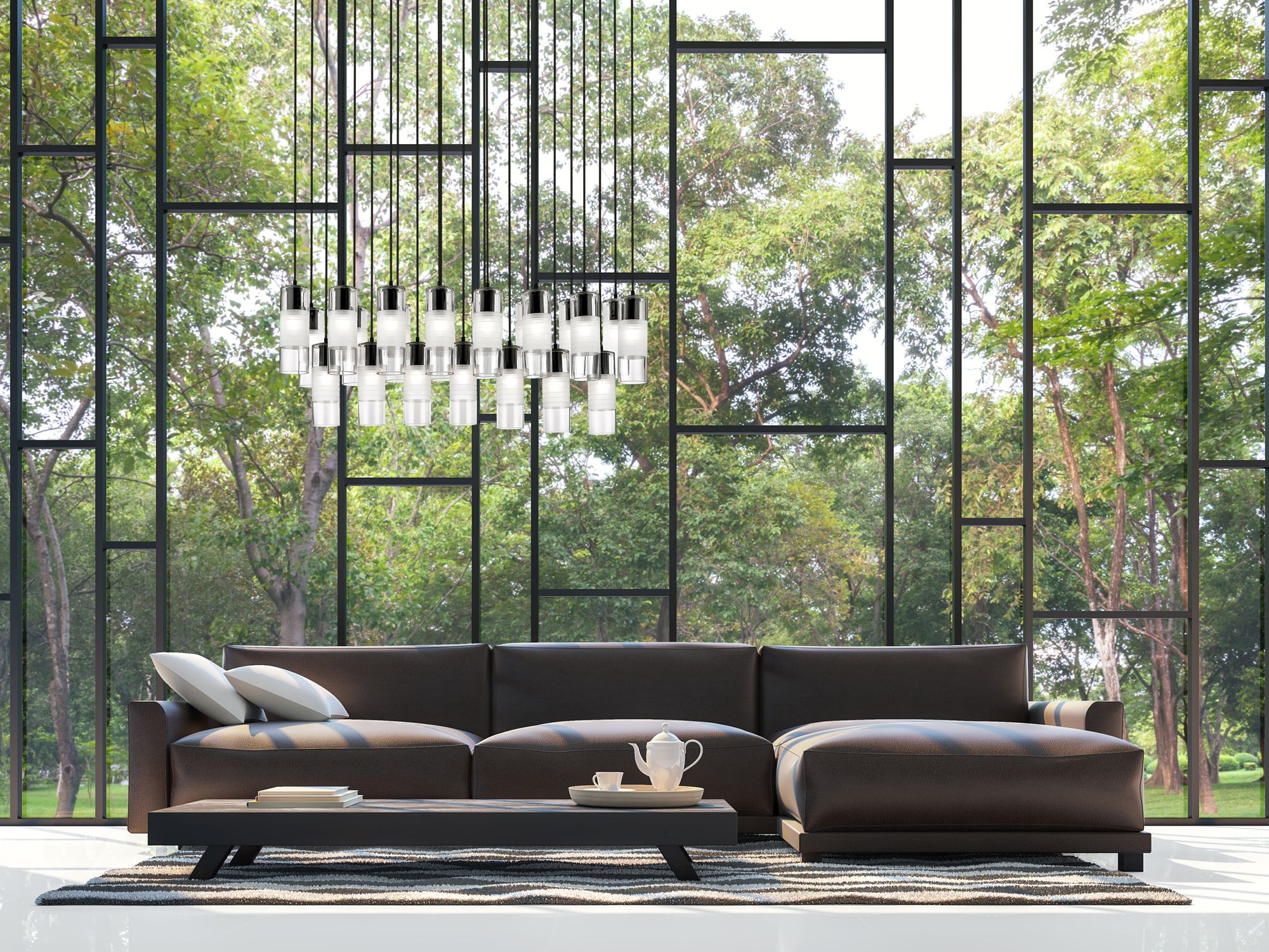 Image 3 Alton by Z-Lite Matte Black 23 Light Linear Chandelier more views