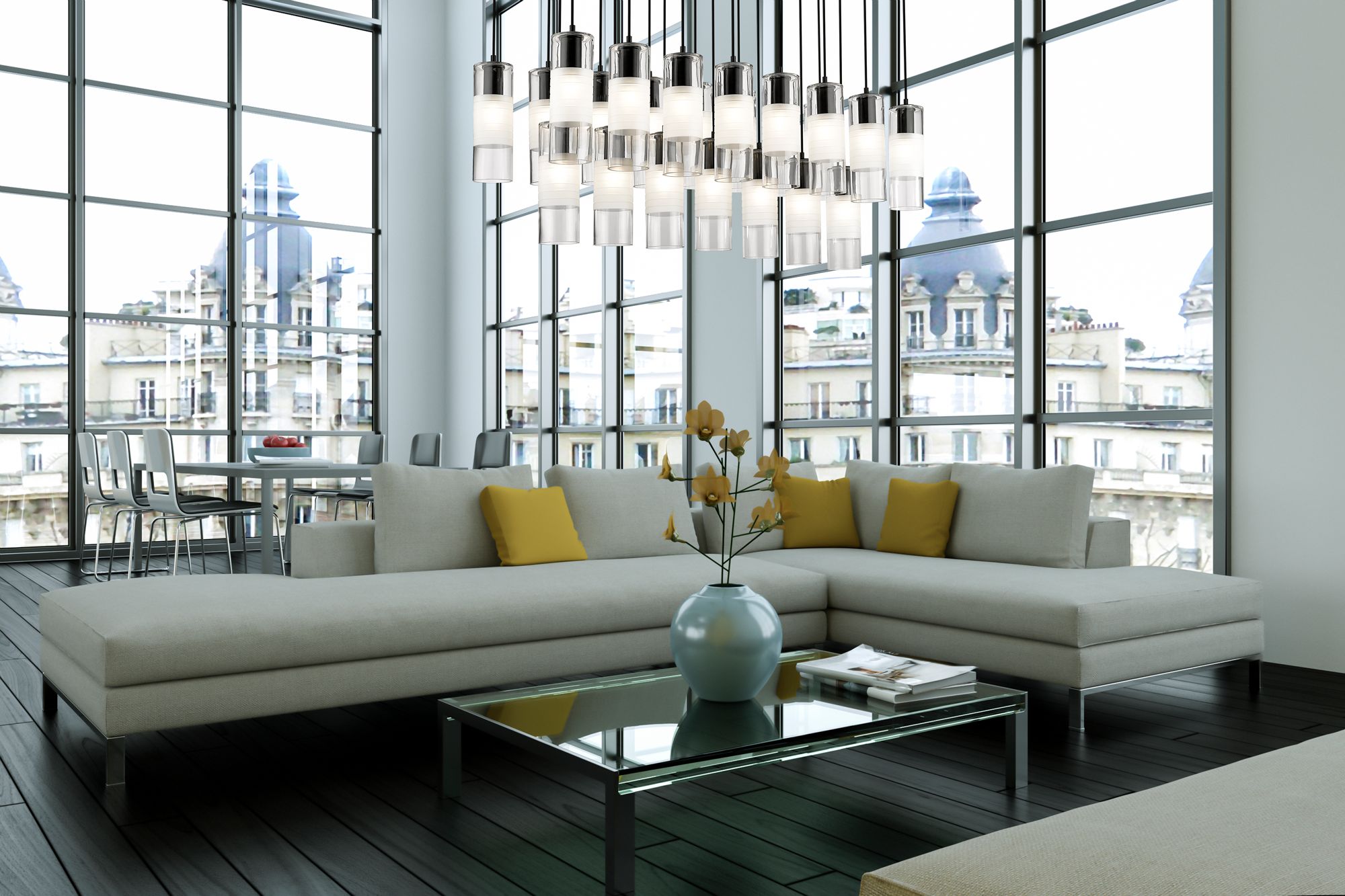 Image 4 Alton by Z-Lite Matte Black 23 Light Linear Chandelier more views