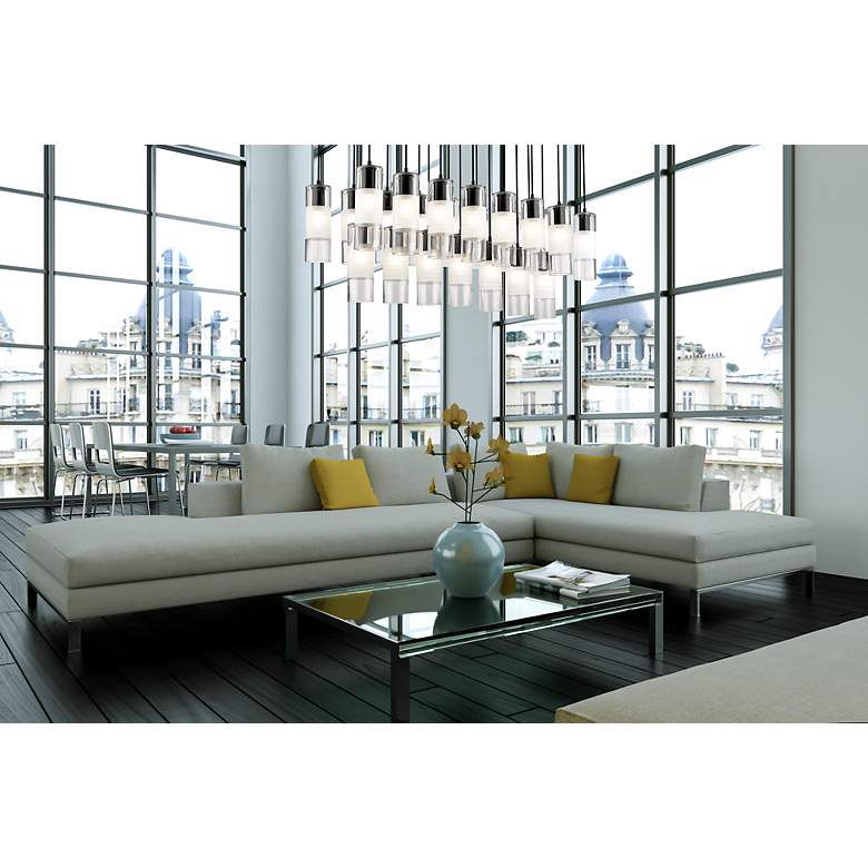Image 4 Alton by Z-Lite Matte Black 23 Light Linear Chandelier more views