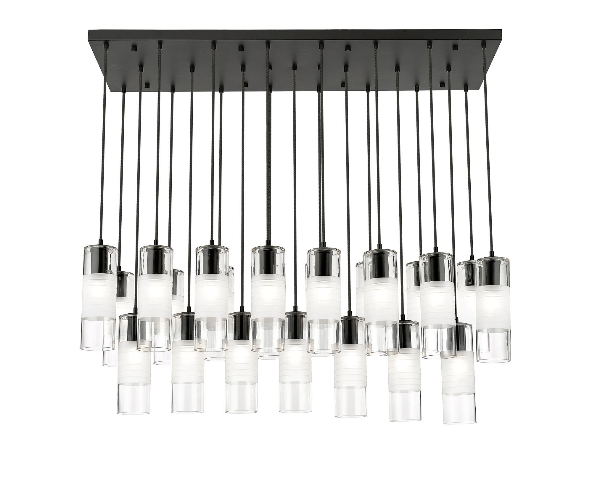 Image 5 Alton by Z-Lite Matte Black 23 Light Linear Chandelier more views