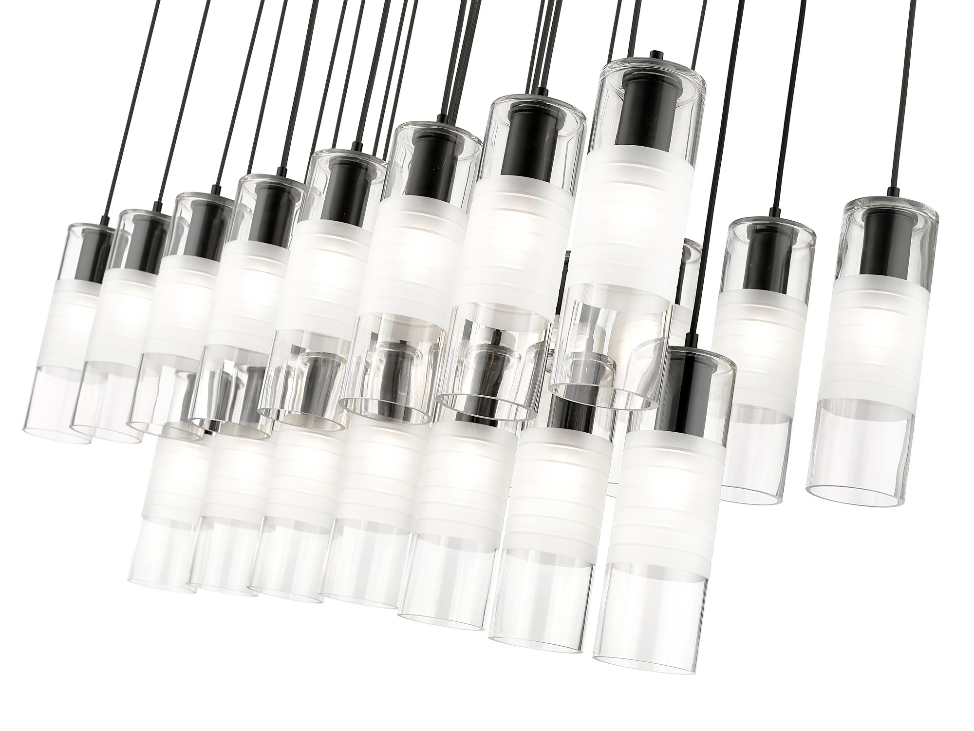 Image 7 Alton by Z-Lite Matte Black 23 Light Linear Chandelier more views