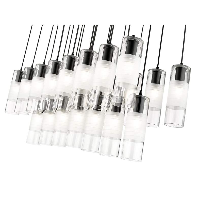 Image 7 Alton by Z-Lite Matte Black 23 Light Linear Chandelier more views