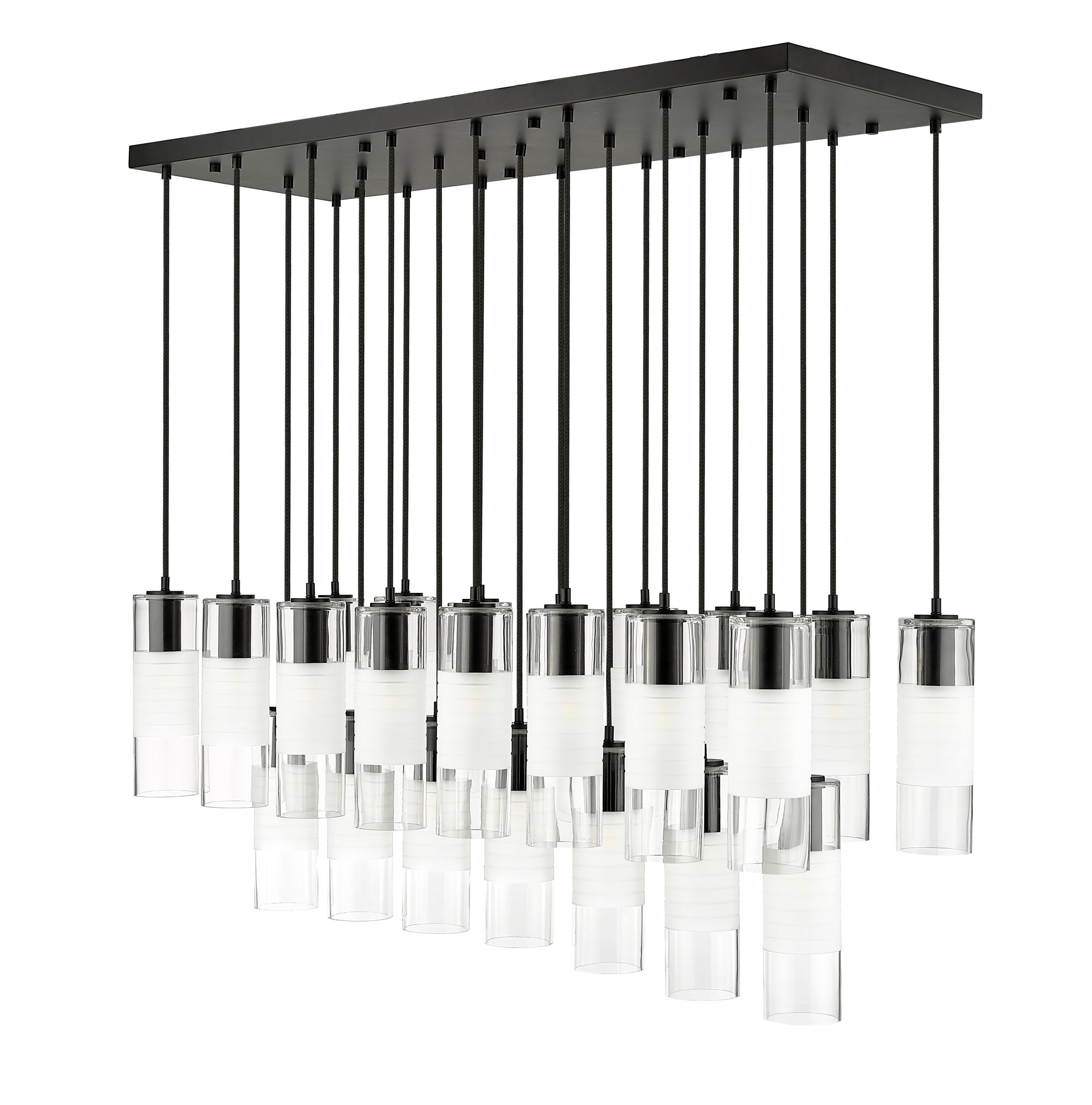 Alton by Z-Lite Matte Black 23 Light Linear Chandelier