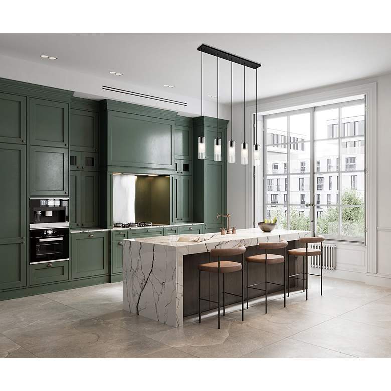 Image 3 Alton by Z-Lite Matte Black 5 Light Linear Chandelier more views