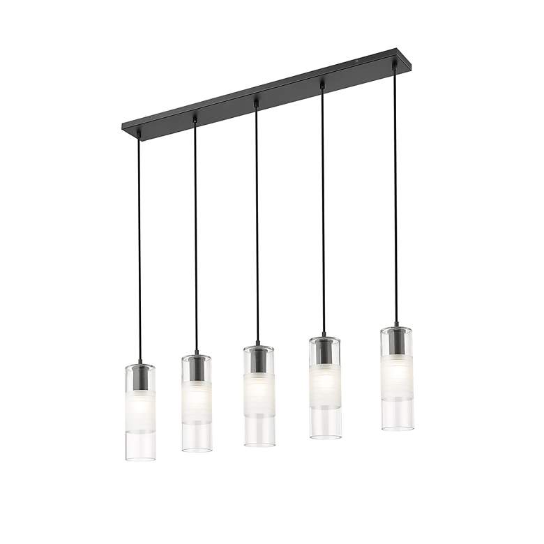 Image 5 Alton by Z-Lite Matte Black 5 Light Linear Chandelier more views