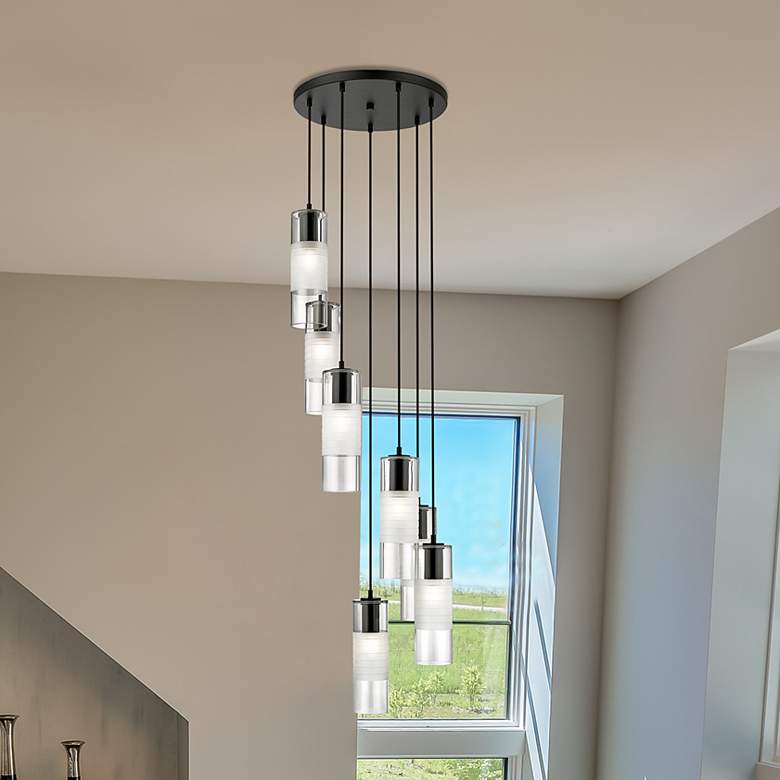 Image 1 Alton by Z-Lite Matte Black 7 Light Chandelier