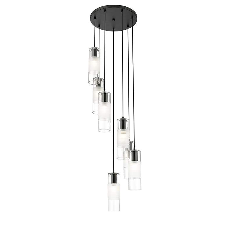 Image 6 Alton by Z-Lite Matte Black 7 Light Chandelier more views