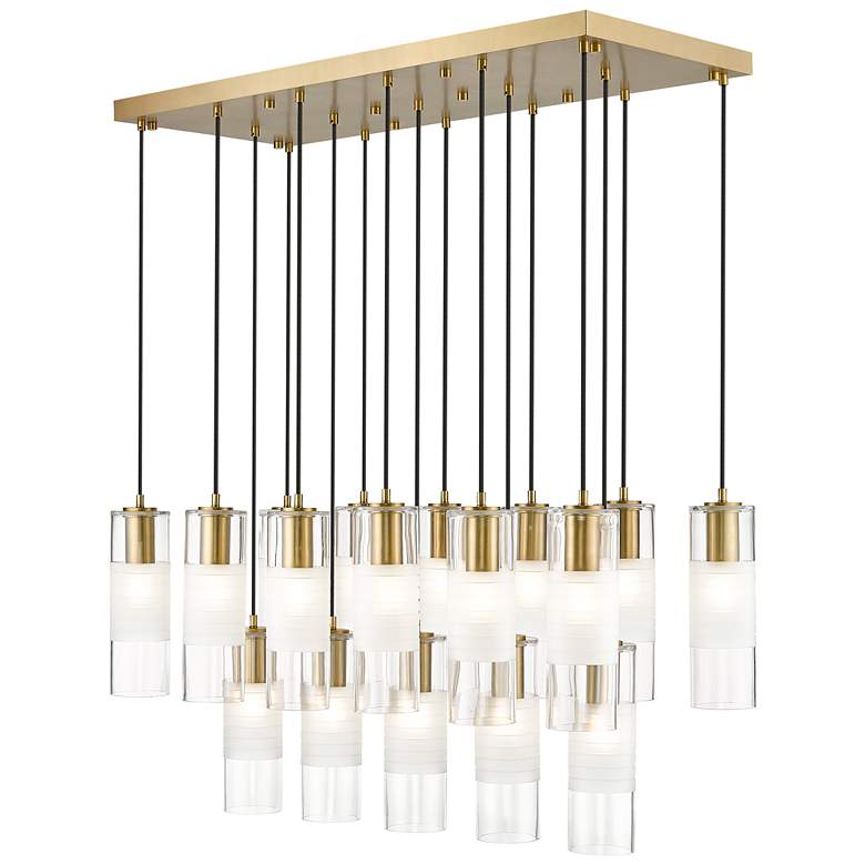 Image 1 Alton by Z-Lite Modern Gold 17 Light Linear Chandelier