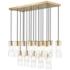 Alton by Z-Lite Modern Gold 17 Light Linear Chandelier