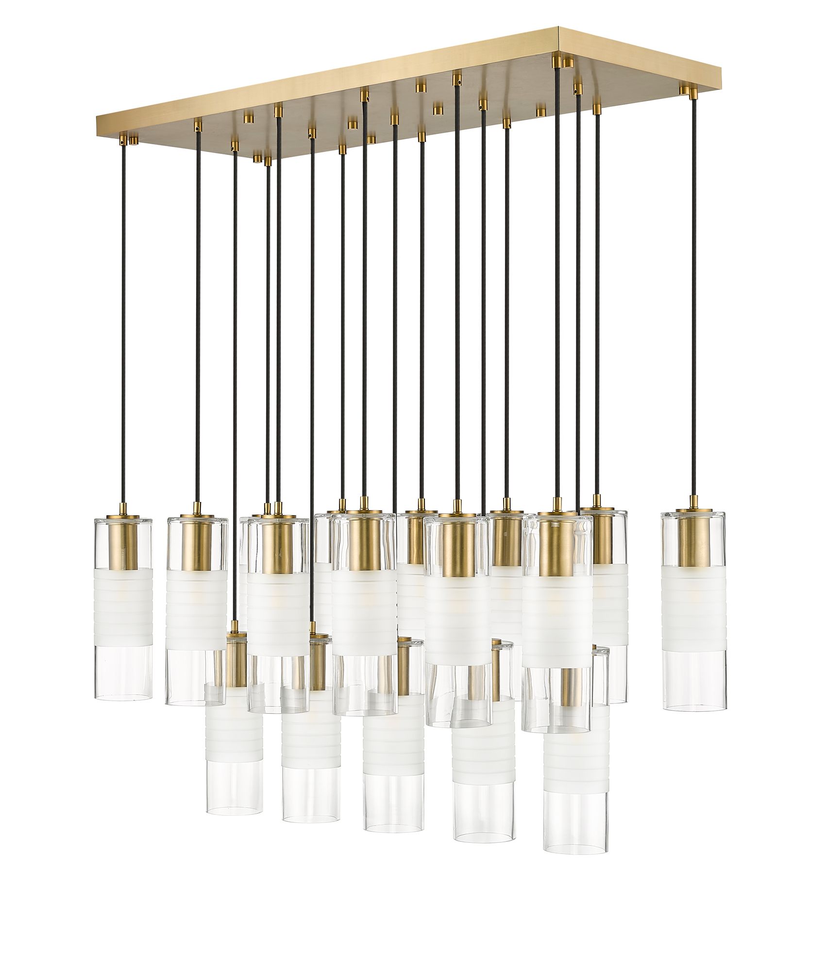 Alton by Z-Lite Modern Gold 17 Light Linear Chandelier