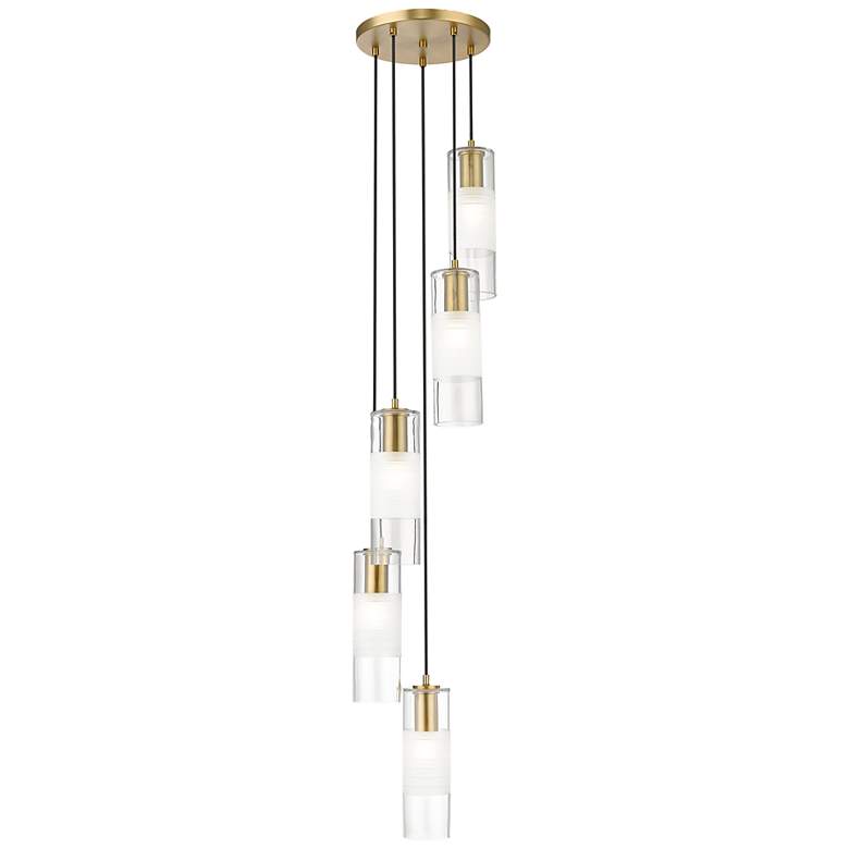 Image 1 Alton by Z-Lite Modern Gold 5 Light Chandelier