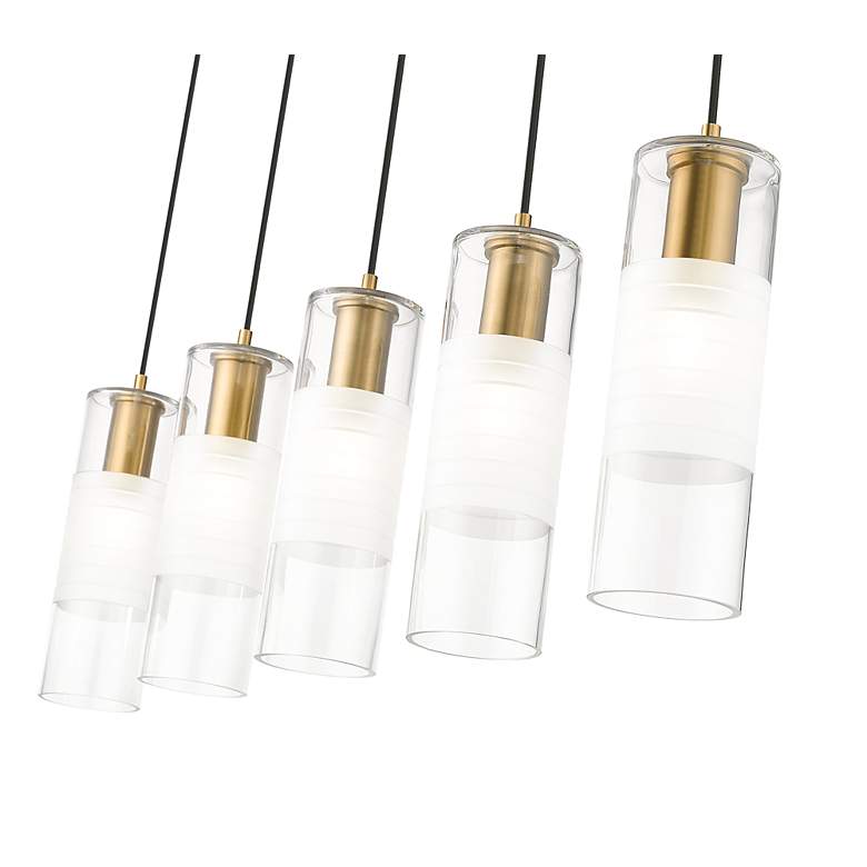 Image 6 Alton by Z-Lite Modern Gold 5 Light Linear Chandelier more views