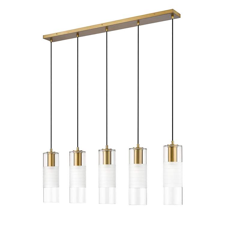 Image 7 Alton by Z-Lite Modern Gold 5 Light Linear Chandelier more views