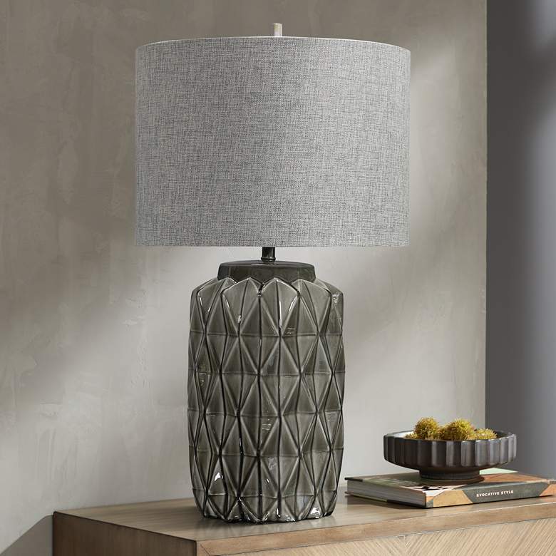 Image 1 Alton Dark Gray Ceramic Table Lamp