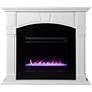 Altonette 48" Wide White Black Electric Fireplace