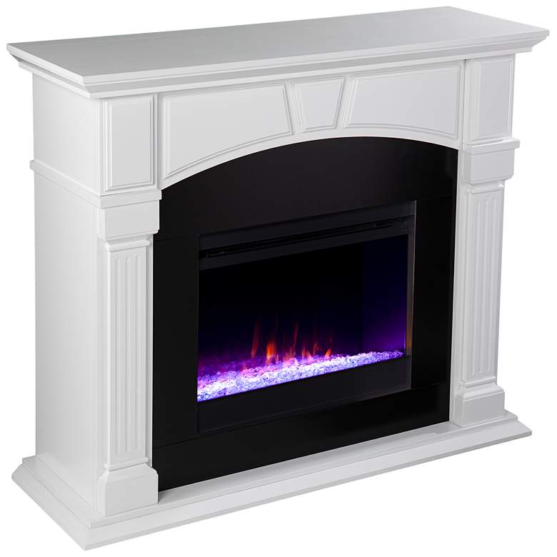 Image 4 Altonette 48 inch Wide White Black Electric Fireplace more views