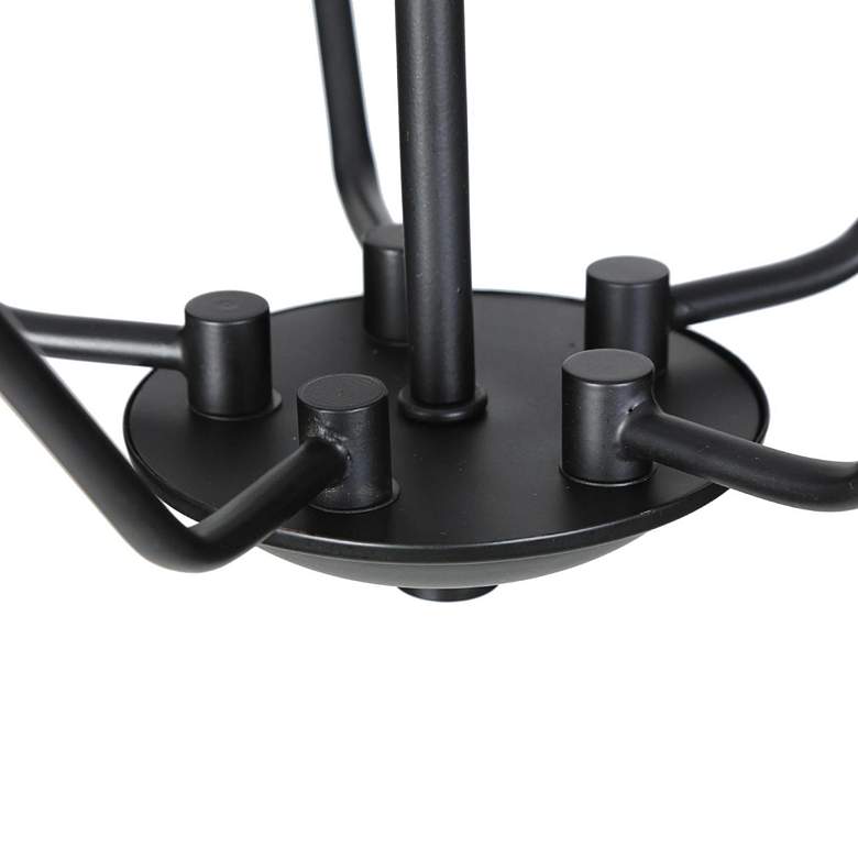 Image 3 Altris 22 1/2 inch Wide Black Metal 5-Light Candle Chandelier more views