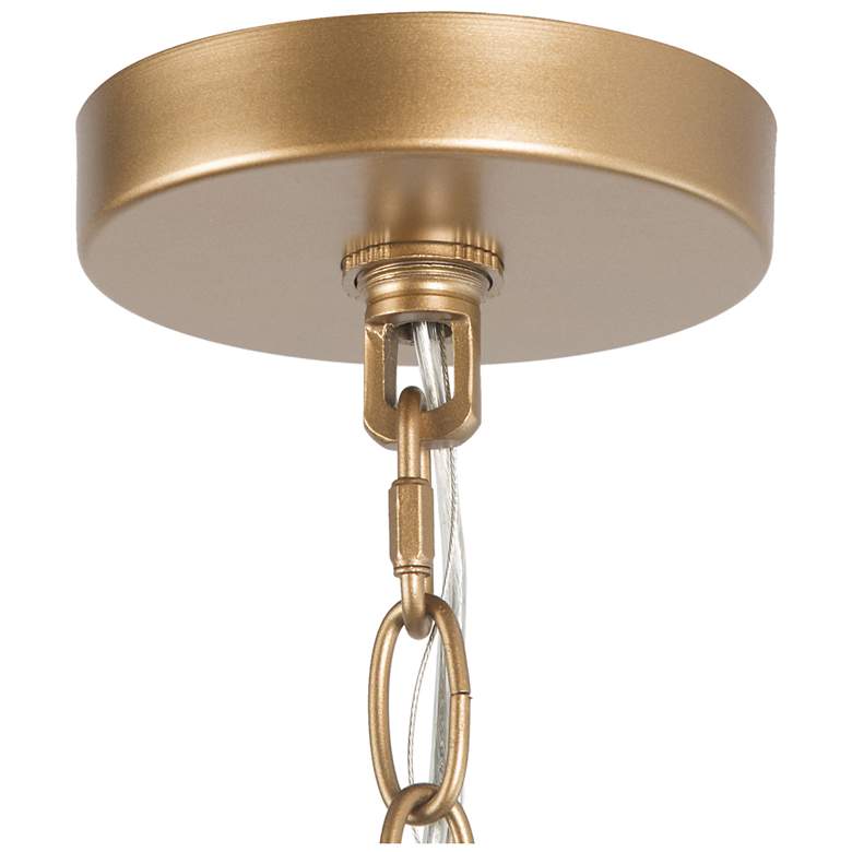 Image 2 Altris 24.8" Wide Black And Gold 6-Light Wagon Wheel Chandelier more views