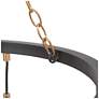 4_Altris 24.8" Wide Black And Gold 6-Light Wagon Wheel Chandelier more views