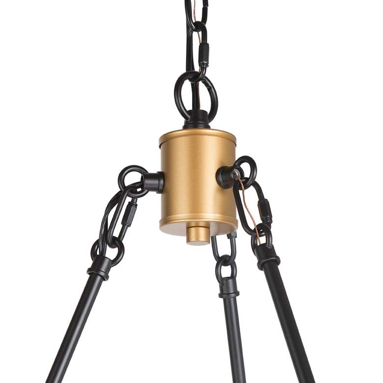 Image 4 Altris 27" Wide 6-Light Mixed Metal Black Gold Candelabra Chandelier more views