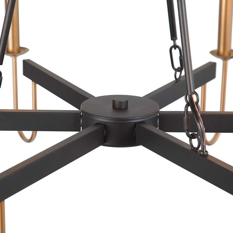 Image 5 Altris 28" Wide Black and Gold 6-Light Chandelier more views