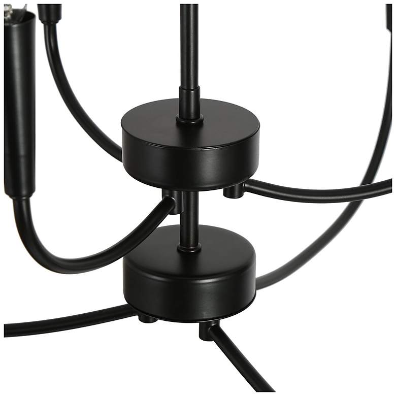 Image 3 Altris 30" Wide Black 6-Light Candle Chandelier more views