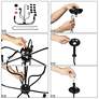 6_Altris 30" Wide Black 9-Light 2-Tier Candle Chandelier more views