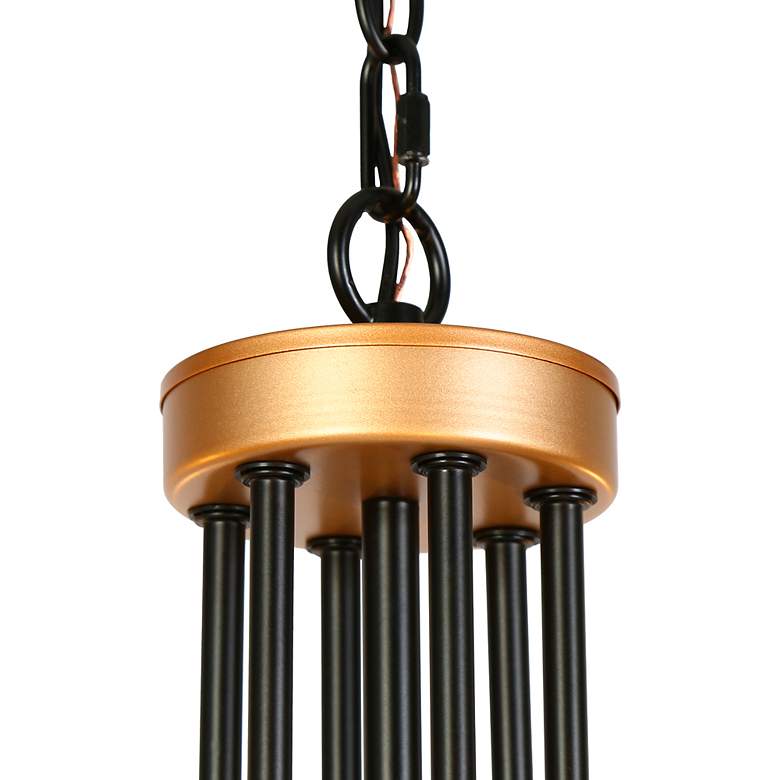 Image 4 Altris 38.6" Wide Black Gold 9-Light Chandelier more views