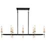 Altris 49.2" Wide Black Gold 8-Light Candle Island Chandelier