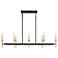 Altris 49.2" Wide Black Gold 8-Light Candle Island Chandelier