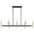 Altris 49.2" Wide Black Gold 8-Light Candle Island Chandelier