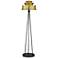 Altson Oil-Rubbed Bronze Floor Lamp w/ Polished Brass Shade
