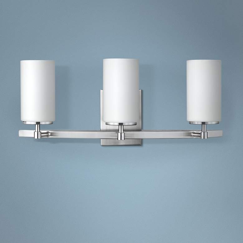 Image 1 Alturas 22 inch Wide Brushed Nickel 3-Light Bath Light