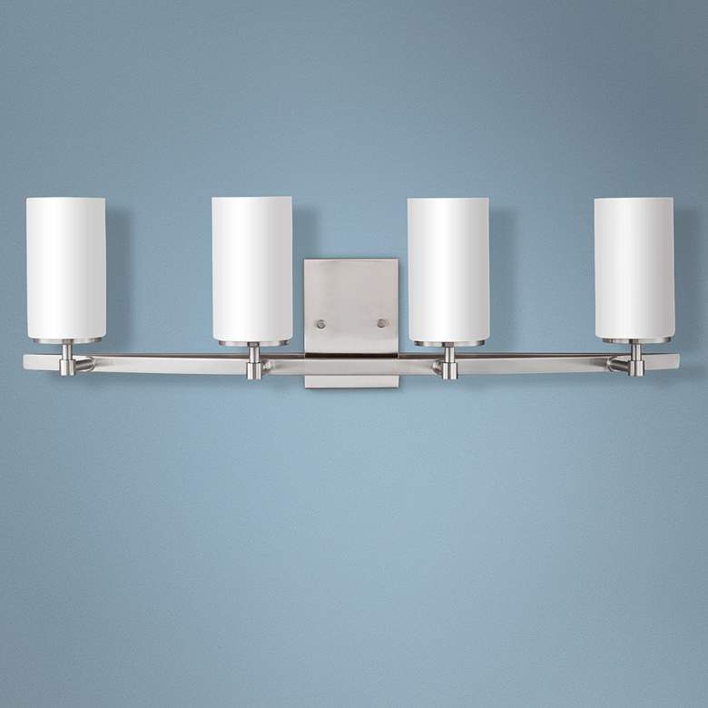 Image 1 Alturas 30 1/2 inch Wide Brushed Nickel 4-Light Bath Light