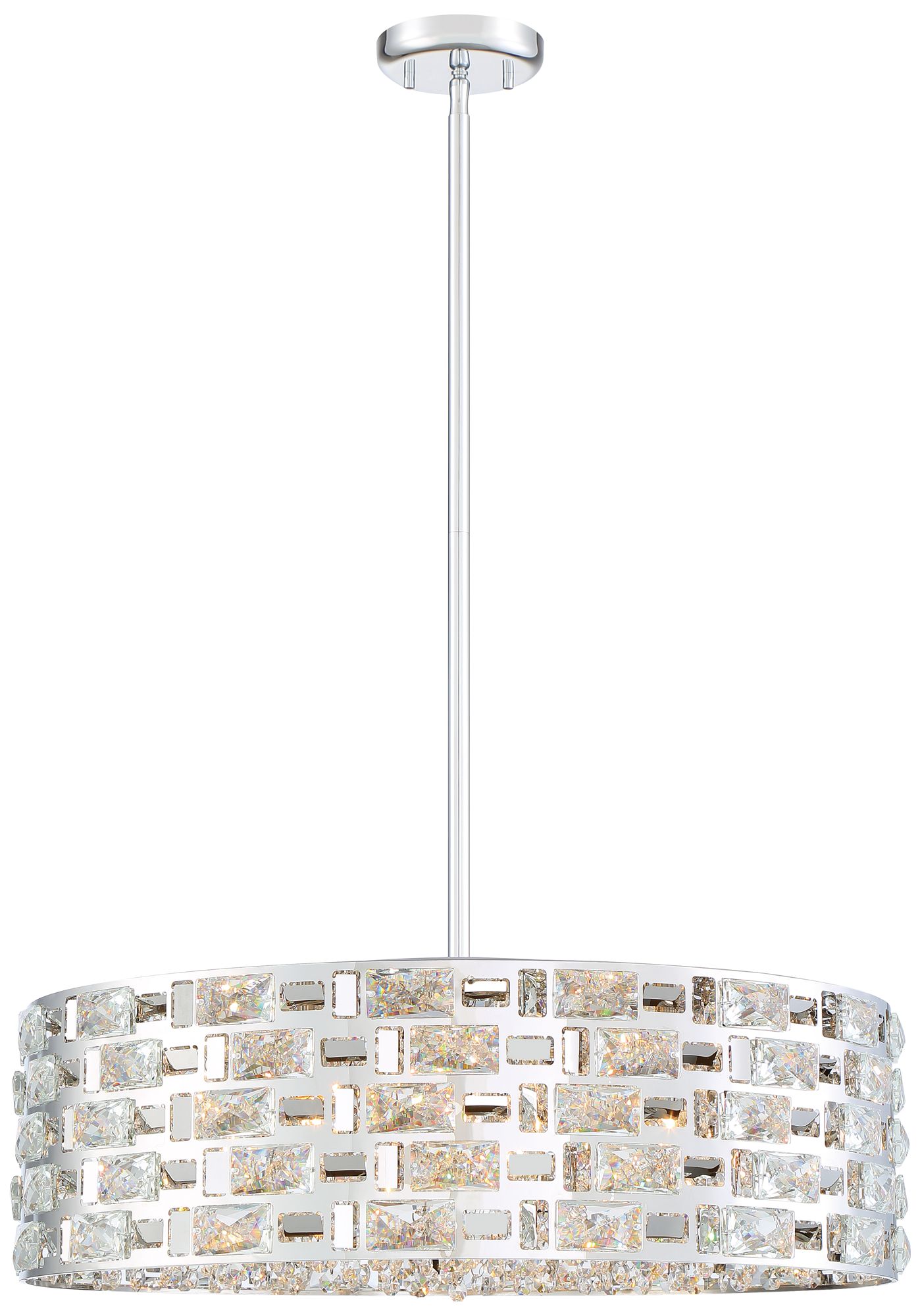 Aludra by Z-Lite Chrome 24 inch 7 Light Pendant