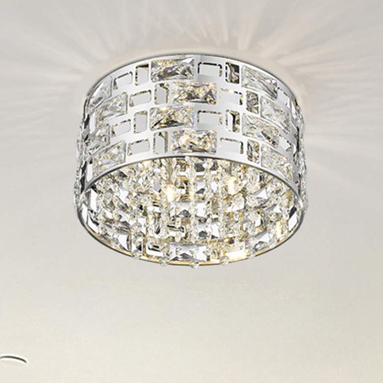 Image 1 Aludra by Z-Lite Chrome 4 Light Flush Mount