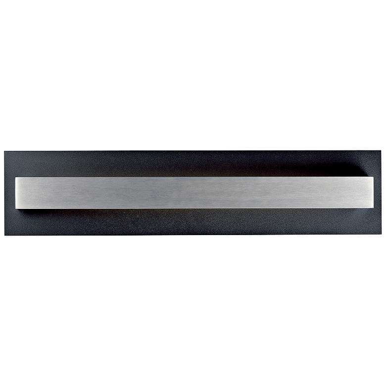 Image 1 Alumilux 24"H Black w/ Satin Aluminum LED Outdoor Wall Light