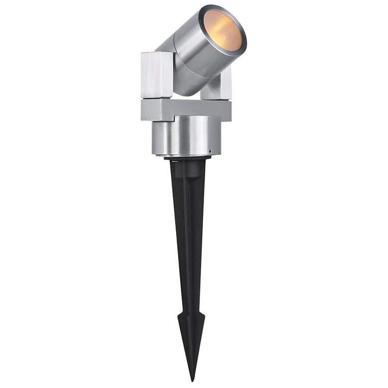 Image 1 Alumilux 3 3/4"H Satin Aluminum LED Landscape Spot Light