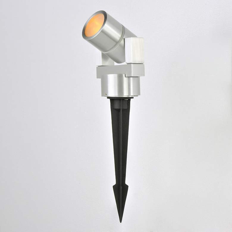 Image 4 Alumilux 3 3/4"H Satin Aluminum LED Landscape Spot Light more views