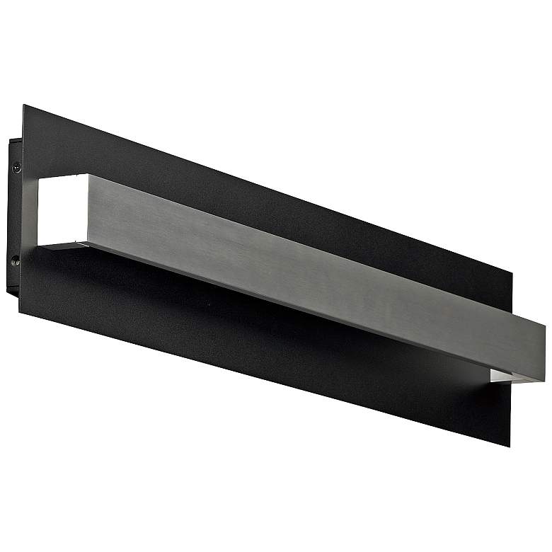 Image 1 Alumilux 30"H Black w/ Satin Aluminum LED Outdoor Wall Light