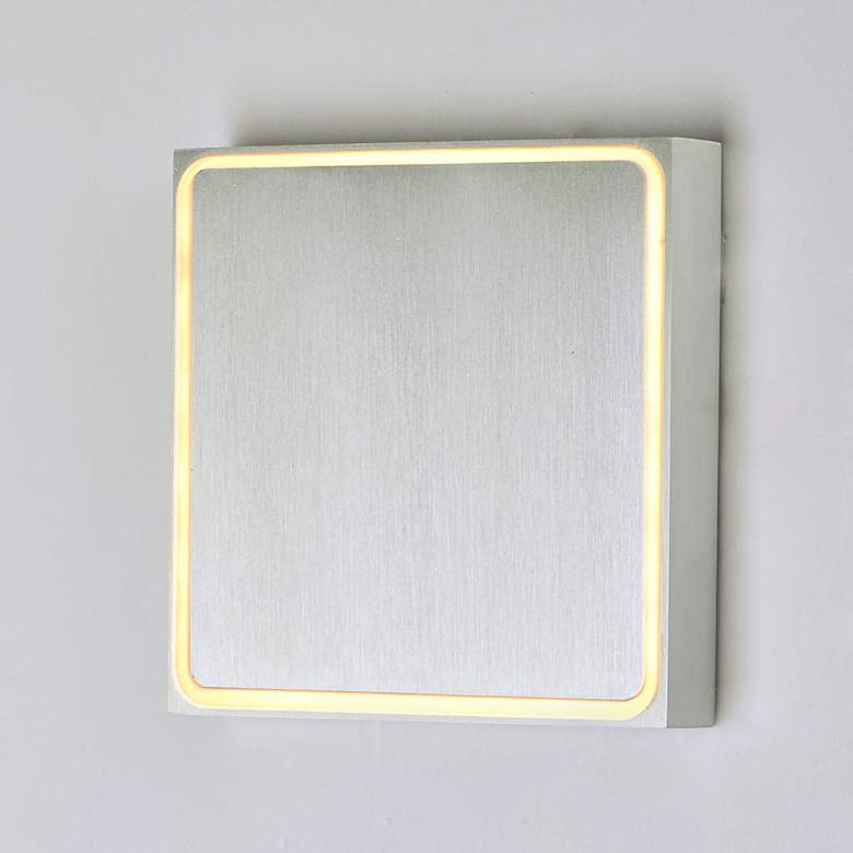 Image 1 Alumilux AL 4 1/2"H Satin Aluminum LED Outdoor Wall Light