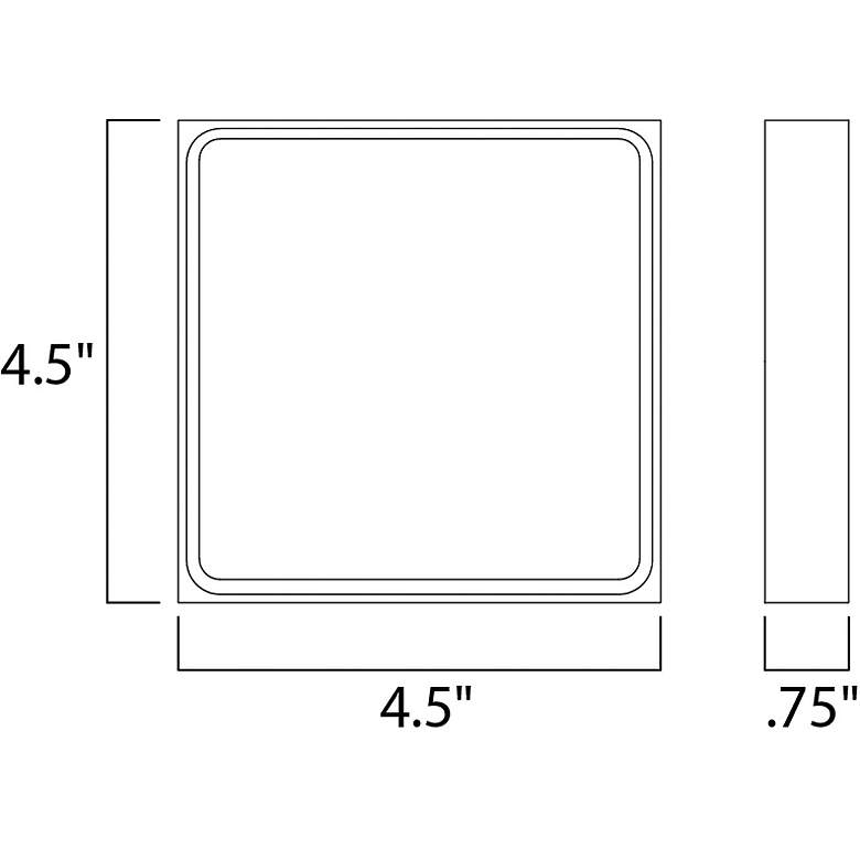 Image 5 Alumilux AL 4 1/2"H Satin Aluminum LED Outdoor Wall Light more views