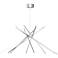 Aluminux Aster 44 1/2"W Satin Aluminum 8-Light LED Pendant