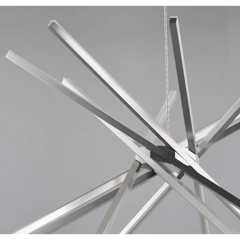 Image 5 Aluminux Aster 44 1/2"W Satin Aluminum 8-Light LED Pendant more views